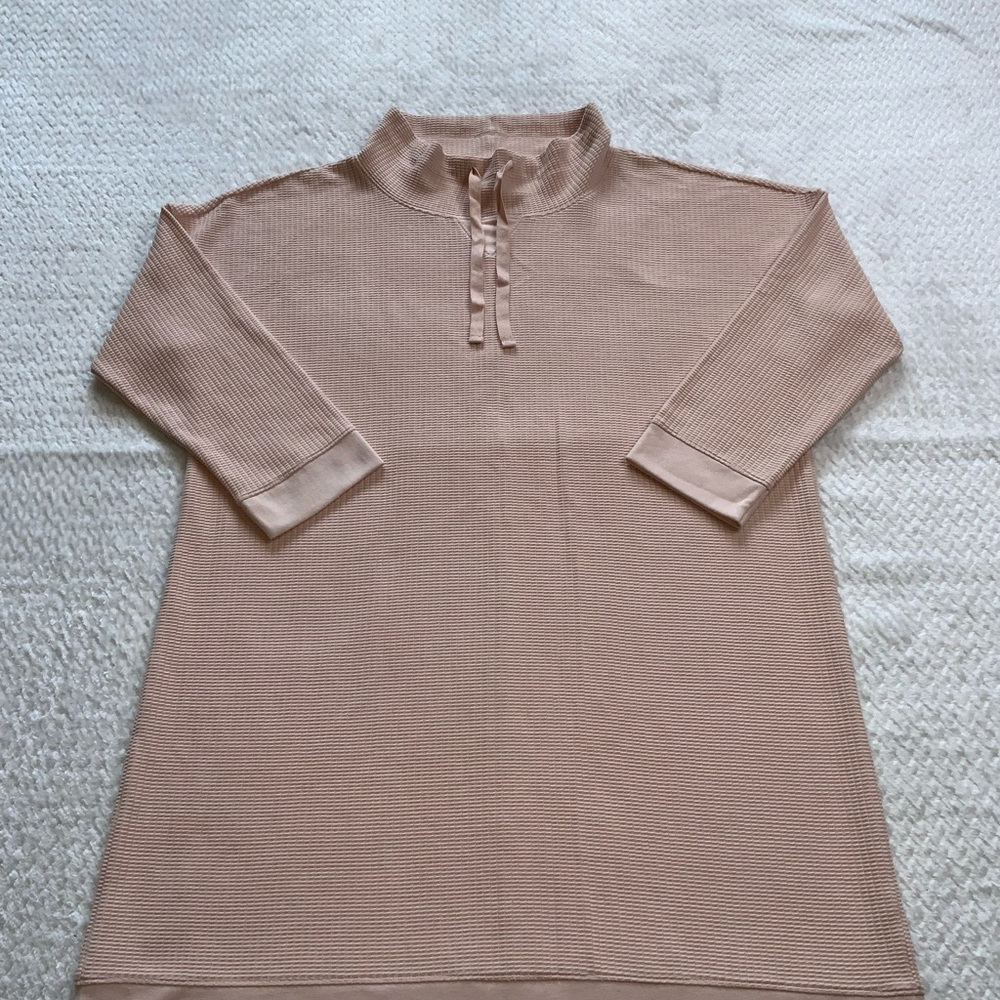 LILLA P 3/4 SLEEVE MOCK NECK DRESS - Picture 3 of 9